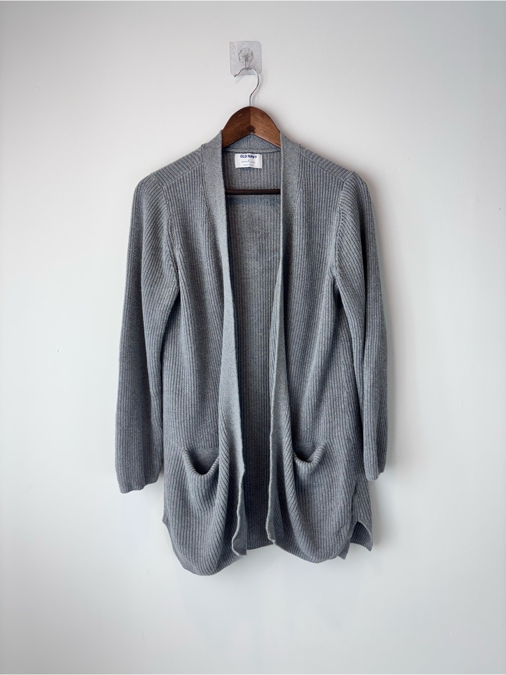 Old Navy Gray Open Front Knit Cardigan Sweater Women’s Size Small